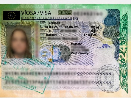 Ireland C Family Visit Visa — Gujranwala client, Lahore VFS
